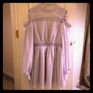 Acler Dress Aslan Cold Shoulder macrame lavender